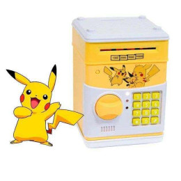 Дитяча скарбничка-сейф UKC електронна Minion з кодовим замком та купюроприймачем Банкомат для грошей Пікачу