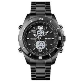Годинник наручний чоловічий SKMEI 1670BKWT BLACK-WHITE, Армійський годинник протиударний Годинник наручний чоловічий SKMEI 1670BKWT BLACK-WHITE, Армійський годинник протиударний