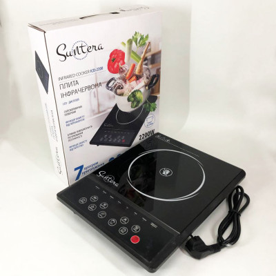 Плитка індукційна Suntera ICD-2200, 2200 Вт, інфрачервона міні плита, індукційна плита міні 