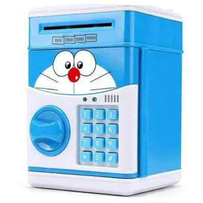 Дитяча скарбничка-сейф UKC електронна Minion з кодовим замком та купюроприймачем Банкомат для грошей Синій 