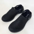 Жіночі літні кросівки з сітки чорного кольору з ремінцем 