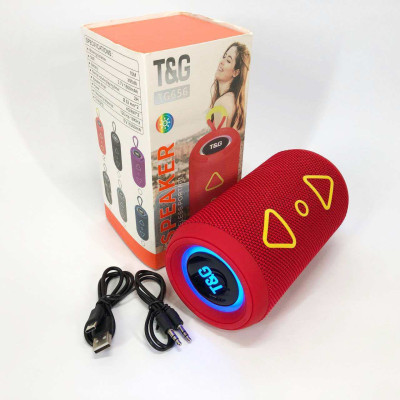 Bluetooth колонка портативна TG656 FM-радіо, акумуляторна колонка для музики. Колір: червоний Bluetooth колонка портативна TG656 FM-радіо, акумуляторна колонка для музики. Колір: червоний