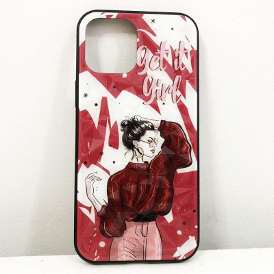 Чохол Apple Iphone 12 Pro Max. Get it girl! червоний Чохол Apple Iphone 12 Pro Max. Get it girl! червоний