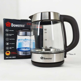 Електричний чайник Domotec MS-7946 скляний 1.7л 2200Вт Електричний чайник Domotec MS-7946 скляний 1.7л 2200Вт