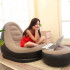 Надувне крісло з пуфом для відпочинку AIR SOFA велюрове Brown 