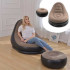 Надувне крісло з пуфом для відпочинку AIR SOFA велюрове Brown 