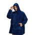 Толстовка плед з капюшоном і рукавами Huggle Hoodie оверсайз Blue 