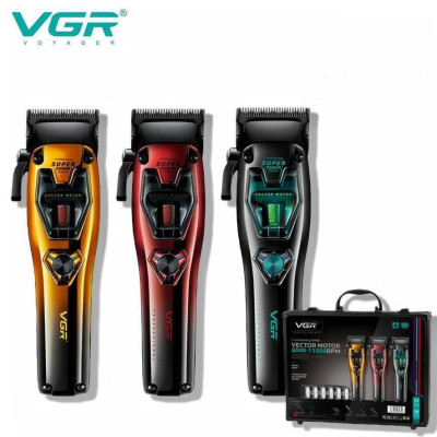 Акумуляторна машинка для стрижки VGR V-668, 3 змінні кольори корпусу Акумуляторна машинка для стрижки VGR V-668, 3 змінні кольори корпусу