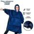 Толстовка плед з капюшоном і рукавами Huggle Hoodie оверсайз Blue 