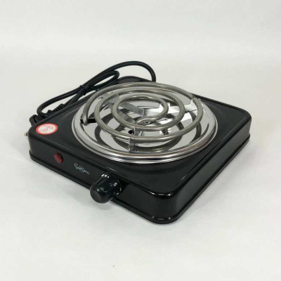 Плита електрична Suntera SP-1910, електроплита 1000 w, електроплита 1 комфорка Black 