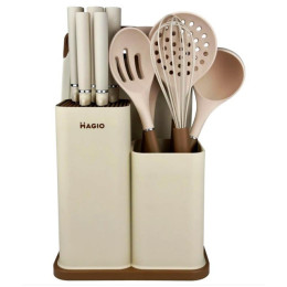 Набір силіконових кухонних речей Magio MG-1097I набір ножів лопаток 12 предметів Набір силіконових кухонних речей Magio MG-1097I набір ножів лопаток 12 предметів