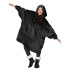 Толстовка плед з капюшоном і рукавами Huggle Hoodie оверсайз Black 