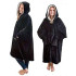 Толстовка плед з капюшоном і рукавами Huggle Hoodie оверсайз Black 