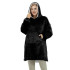 Толстовка плед з капюшоном і рукавами Huggle Hoodie оверсайз Black 