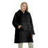 Толстовка плед з капюшоном і рукавами Huggle Hoodie оверсайз Black 