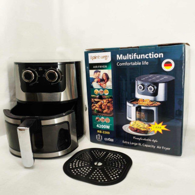 Аерогриль Rainberg RB-2269 4200Вт аерофритюрниця безмасляна для приготування без олії 8л 