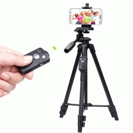 Штатив + пульт дистанційного керування для камери та телефону TRIPOD 3388, штатив тринога, підлоговий штатив, студійна стійка Штатив + пульт дистанційного керування для камери та телефону TRIPOD 3388, штатив тринога, підлоговий штатив, студійна стійка