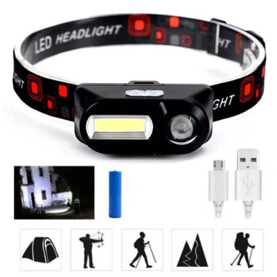 Налобний ліхтарик Bailong BL-1801A акумуляторний, світлодіодний ліхтарик налобний, ліхтар на лоб 