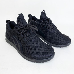 Літні кросівки з текстильною сіткою чорного кольору 45р 28.5см Літні кросівки з текстильною сіткою чорного кольору 45р 28.5см
