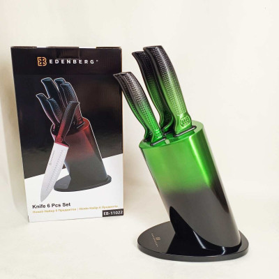 Набір ножів Edenberg EB-11022 6 предметів Green Набір ножів Edenberg EB-11022 6 предметів Green