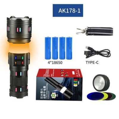 Ліхтар AK178-1 PM60-TG+COB, 4x18650 
