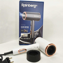 Фен стайлер Rainberg RB-2260 для волосся 3 швидкості 3 режими температури іонізація 1500Вт White