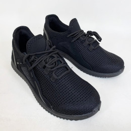 Літні кросівки чорні сітка розмір 45 із текстилю з гнучкою підошвою Літні кросівки чорні сітка розмір 45 із текстилю з гнучкою підошвою