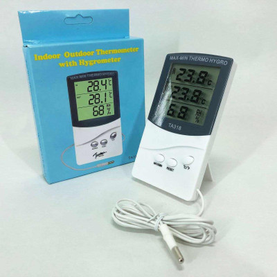 Термометр гігрометр TA 318 з виносним датчиком температури, Домашній гігрометр кімнатний 