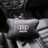 Автомобільна подушка для підголівника Audi – чорна натуральна шкіра 