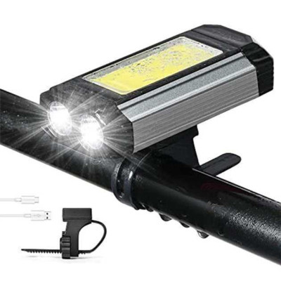 Велосипедний ліхтар 501-2XPE+COB, Фара led для велосипеда, Фара велосипедна передня, Лед фара 