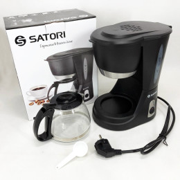 Кавоварка крапельна Satori SCM-600-PBL 650 Вт, Маленька кавомашина для дому, Маленька кавомашина
