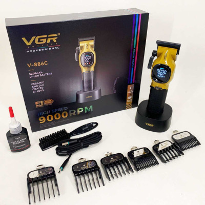 Машинка для стрижки акумуляторна VGR V-886C GOLD 