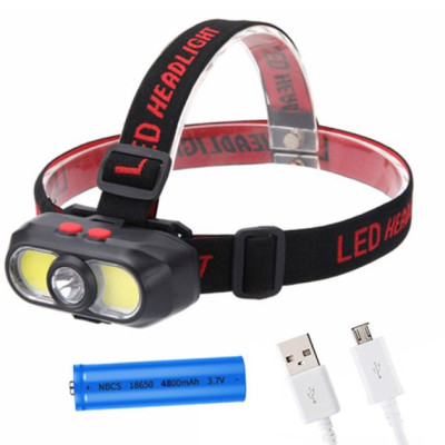 Ліхтар налобний акумуляторний KX-302-LED+2COB Ліхтар налобний акумуляторний KX-302-LED+2COB