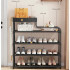 Полиця для взуття стелаж Shoe RACK 5 ярусів металева, Органайзер для зберігання взуття. Колір: чорний 