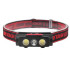 Ліхтар налобний PLD-2119B-XPE+2COB(white+red), Ліхтар на голову для риболовлі, Водонепроникний ліхтарик 