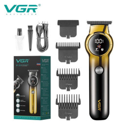 Тример для бороди та вусів VGR V-989 7000 об. Машинка для стрижки, окантування кераміка+сталь. Колір чорний Тример для бороди та вусів VGR V-989 7000 об. Машинка для стрижки, окантування кераміка+сталь. Колір чорний