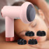 Масажер антицелюлітний для тіла рук та ніг 4 насадки 6 швидкостей Deep Rolling Massager. Колір: рожевий 
