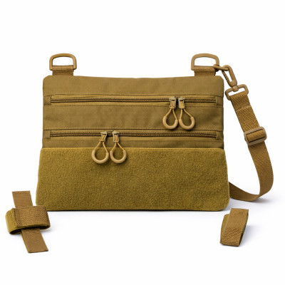 Тактична сумка через плече з панеллю для патчів Cordura койот 