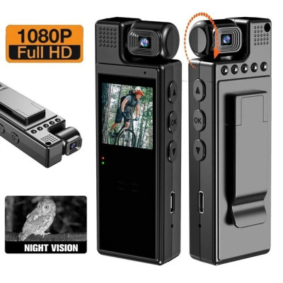 Боді-камера L9, нагрудний відеореєстратор Full HD 1080p з дисплеєм 1.3, датчиком руху, LED-підсвіткою 