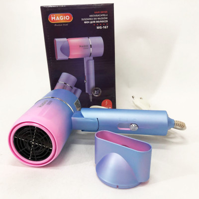 Фен MAGIO MG-167, Електричний фен для сушіння волосся, Легкий професійний фен, Жіночий фен для волосся 