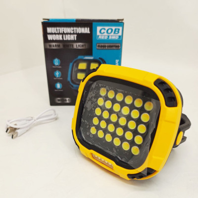 Прожектор для кемпінгу з білим, жовтим та червоним світлом та Power bank Yellow 