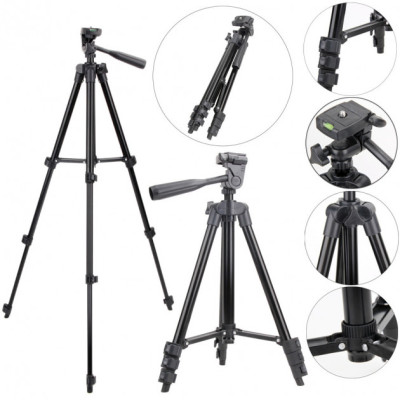 Штатив металевий універсальний для телефону та фотоапарата Tripod 3110 PRO портативний трипод 0,35-1.02м висота 