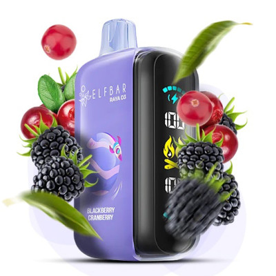 Elf Bar Raya D3 25000. Ожина Журавлина (Blackberry Cranberry) 