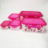 Набір контейнерів UNIQUE UN-1514 5шт. Колір: рожевий 