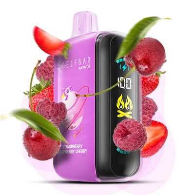 Elf Bar Raya D3 25000. Полуниця Малина Вишня (Strawberry Raspberry Cherry) 