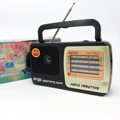 Радіоприймач KIPO KB-408 AC потужний радіо FM c usb живлення від батареї R20 або від мережі 