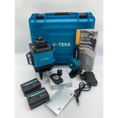 Лазерний рівень 4D16 в кейсі з двома акумуляторами 
