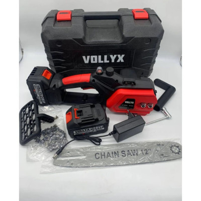 Акумуляторна ланцюгова пила 12 дюймів з двома акумуляторами 
