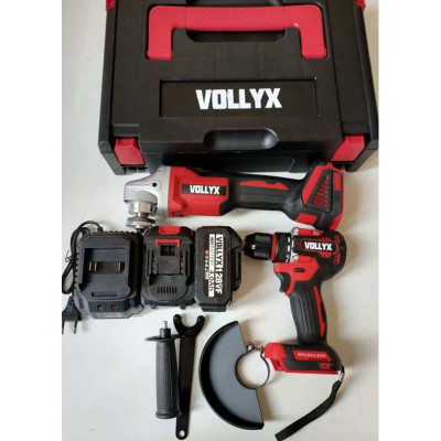 Набір болгарка та шуруповерт 24Вт з двома акумуляторами 