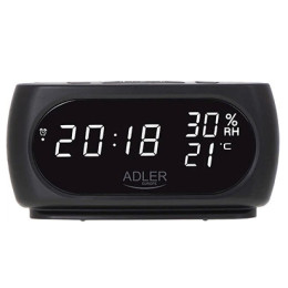 Настільний годинник-будильник Adler AD 1186 Black